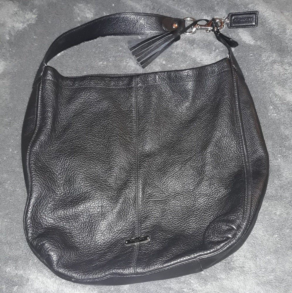 COACH AVERY Pebbled Leather Hobo Handbag